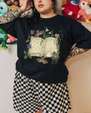 Magic Book And Fern Print  Casual  Plus Size T-shirt