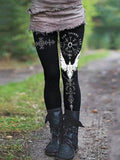 Retro Viking Valhalla Hawk Totem Print Leggings