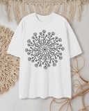 Mandala Wild Flowers Print T-shirt