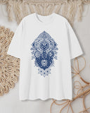 Sacred Geometry Floral Print T-Shirt