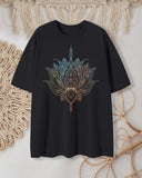 Bohemian Earth-Tone Mandala Print T-shirt