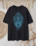 Sacred Geometry Floral Print T-Shirt