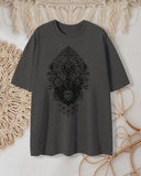 Sacred Geometry Floral Print T-Shirt