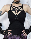 Dark Style Temperament Pentagram Basic Camisole Top