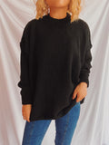 Women's Fashion Long Sleeve Round Neck Sweater