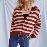 Boucle Single-Breasted Cropped Cardigan Sweater