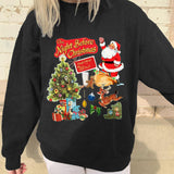 "The Night Before Christmas" Print Crew Neck Sweatshirt