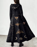 Moonlight Dead Moth Night Print Cardigan Coat