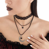 Halloween Layering Dark Style Collarbone Lace Necklace