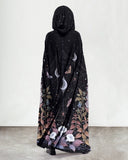 Moonlight Secret Garden Fern Print Coat Cape