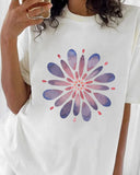 Healing For Soul Ethnic Print  T-shirt