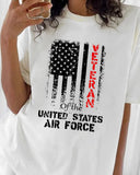 "UNITED STATES AIR FORCE" Graphic Print T-shirt