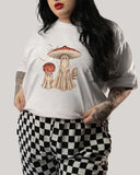 Mysterious Strange Mushroom Casual Plus Size T-shirt