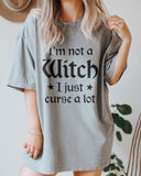 I Am Not A Witch Print Crew Neck T-Shirt