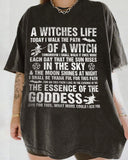 Witch Slogan Print Crew Neck T-Shirt