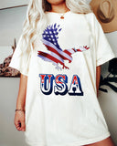 USA Flag Casual Print T-Shirt