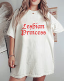 Lesbian Princess Print Crew Neck T-Shirt