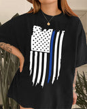 Flag Graphic Casual Print T-Shirt