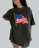 Flag Graphic Casual Print T-Shirt