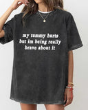 Funny Slogan Print Crew Neck T-Shirt