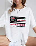 "ONE NATION UNDER GOD" Cross Graphic Print T-Shirt