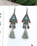 Bohemian Ethnic Geometric Tassel Earrings