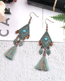 Bohemian Ethnic Geometric Tassel Earrings