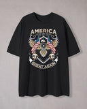 "AMERICA GREAT AGAIN "Graphic Print T-Shirt