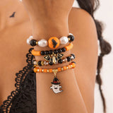 Halloween Monster Skull Rice Bead Bracelet