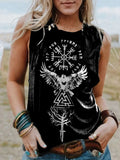 Tribal Viking Bird And Tree Of Life Print Tank Top