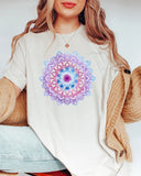 Charming Purple Ethnic Print T-Shirt