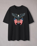 "USA"Flying Eagle Graphic Print T-shirt