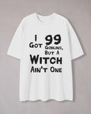 Goblin & Witch Slogan Print Crew Neck T-Shirt