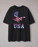 USA Flag Casual Print T-Shirt