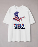 USA Flag Casual Print T-Shirt