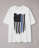 Flag Graphic Casual Print T-Shirt