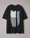 Flag Graphic Casual Print T-Shirt