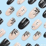 Black Spider Web Halloween Nail Patch