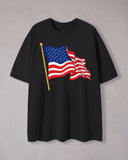 Flag Graphic Casual Print T-Shirt