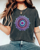 Charming Purple Ethnic Print T-Shirt