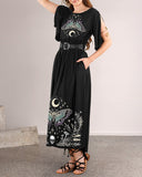 Magical Wonderl And Butterfly King Print Waist Dress