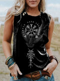 Retro Tribal Bird Viking Ethnic Graphics Tank Top