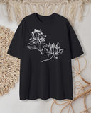 Meditation Lotus Print T-shirt