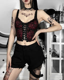 Dark lace halter back straps  Camisole