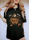 "SPOOKY MAMA" Pumpkin Party Print T-Shirt