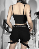 Dark lace halter back straps  Camisole