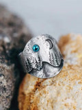 Tribal Primeval Forest Midnight Legend Engraved Ring