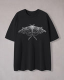 Moth Print Crew Neck T-Shirt