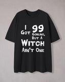 Goblin & Witch Slogan Print Crew Neck T-Shirt