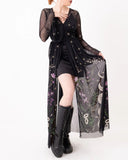 Secret Garden Moon Goddess And Bat King Starry Sky Print Chiffon Dress